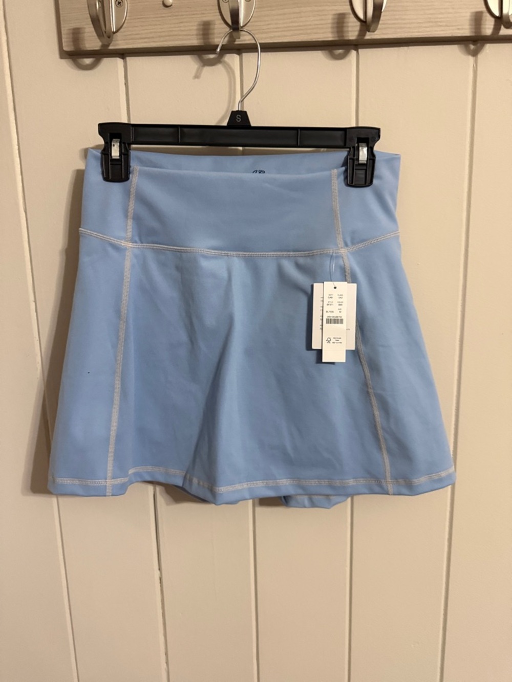 J. Crew Light Blue Skater Skort with Contrast Topstitching